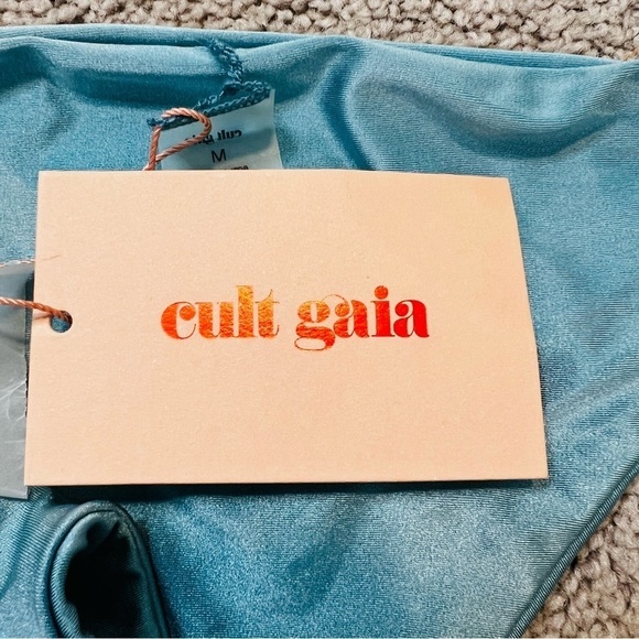 NWT! Cult Gaia Cindy Bikini Bottom in Aquamarine. Size Medium. - Picture 10 of 13